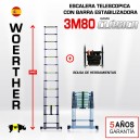 Escalera telescópica Woerther gama clásica 3m 80 - Pack 2