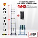  Escalera telescópica Woerther gama clásica 4m 40 - Pack 1