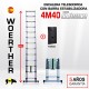 Escalera telescópica Woerther gama clásica 4m 40 - Pack 1