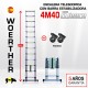 Escalera telescópica Woerther gama clásica 4m 40 - Pack 3