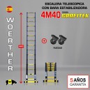 Escalera telescópica Woerther gama GRAFITEK 4m 40 - Pack 3