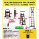 ESCALERA DE TIJERA TELESCOPICA Woerther 3m80 Triple función - PACK 2