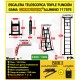 ESCALERA DE TIJERA TELESCOPICA GAMA GRAFITEK Woerther 3m80 Triple función CON 2 ESTABILIZADORAS - PACK 3