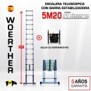 Escalera telescópica Woerther gama clásica 5m 20 - Pack 2