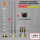 Escalera telescópica Woerther gama GRAFITEK 5m 20 - Pack 2