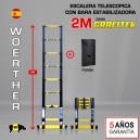 Escalera telescópica Woerther gama GRAFITEK 2m - Pack 1