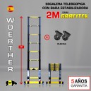 Escalera telescópica Woerther gama GRAFITEK 2m - Pack 3