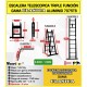 ESCALERA DE TIJERA TELESCOPICA Woerther 3m80 Triple función - PACK 3