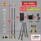  Escalera de tijera telescópica Woerther GRAFITEK 5m - Triple función - Pack 5