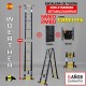 Escalera de tijera telescópica Woerther GRAFITEK 5m60 - Triple función - Pack 4