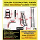 Escalera de tijera telescópica Woerther GRAFITEK 5m60 - Triple función - Pack 3