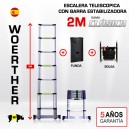  Escalera telescópica Woerther gama clásica 2m - Pack 4