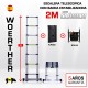  Escalera telescópica Woerther gama clásica 2m - Pack 4
