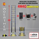 Escalera telescópica Woerther gama GRAFITEK 4m 40 - Pack 5