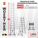 ESCALERA DE TIJERA TELESCÓPICA WOERTHER CLASSIC 5M/2M50 