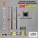 Escalera telescópica Woerther gama GRAFITEK 2m - Pack 2