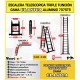 Escalera de tijera telescópica Woerther GRAFITEK 5m - Triple función - Pack 1