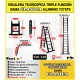 Escalera de tijera telescópica Woerther 5m60 - Triple función