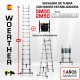 scalera de tijera telescópica Woerther 5m - Triple función - Pack 2