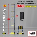 Escalera telescópica Woerther gama GRAFITEK 3m 20 - Pack 1