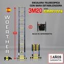 Escalera telescópica Woerther gama GRAFITEK 3m 20 - Pack 2