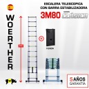 Escalera telescópica Woerther gama clásica 3m 80 - Pack 1