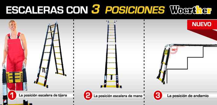 Escalera tres posiciones